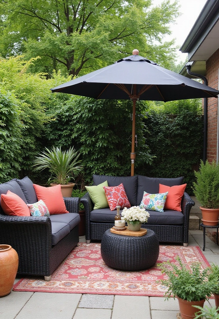 26 Black Furniture Living Room Ideas for a Bold Look - 25. Black Outdoor Furniture