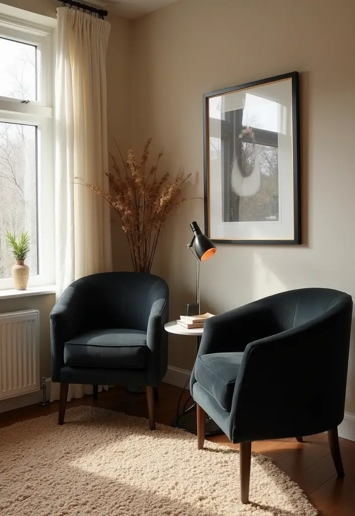 26 Black Furniture Living Room Ideas for a Bold Look - 3. Bold Black Accent Chairs