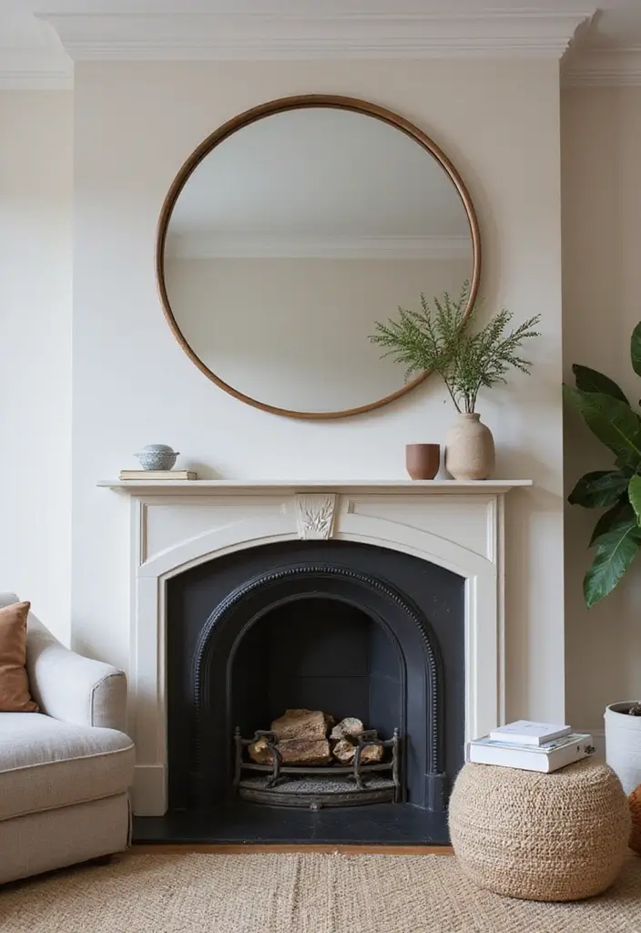 26 Mirror in Living Room Ideas That Brighten the Space 7 26 Mirror in Living Room Ideas That Brighten the Space - 7. Round Mirrors for Softness