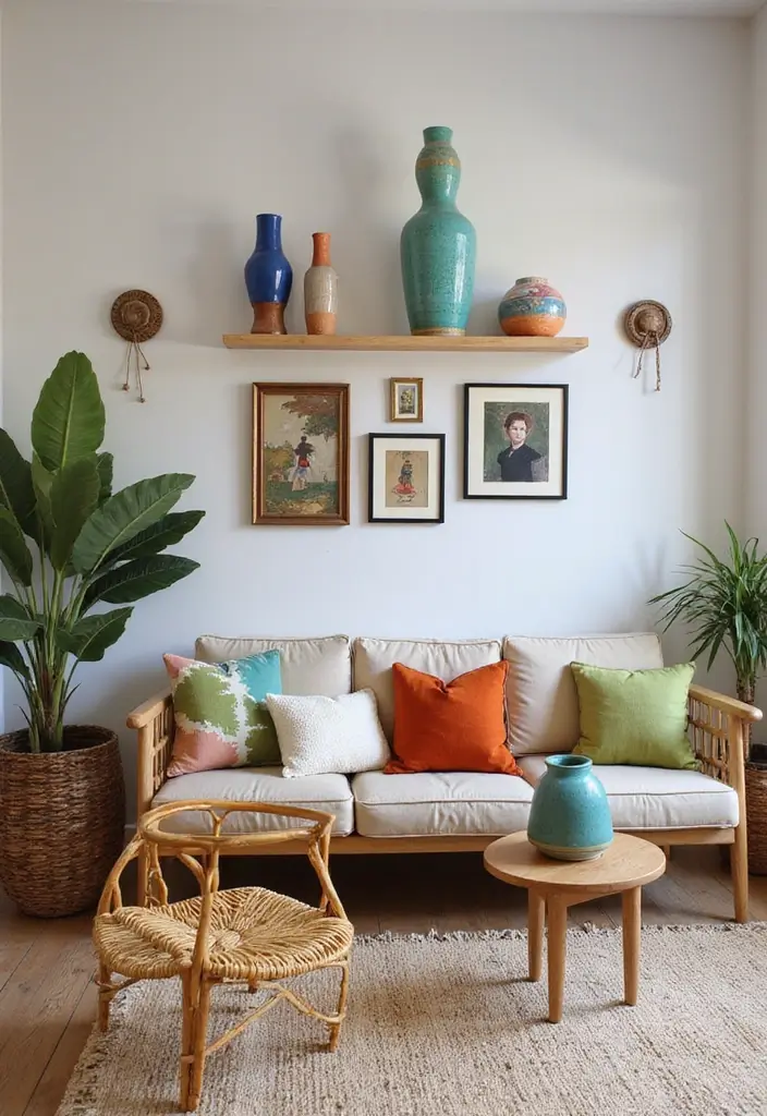 27 Colorful Living Room Ideas Full of Energy - 10. Whimsical Accessories