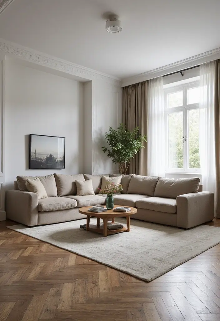 27 Green Living Room Inspirations for a Refreshing Space - 12. Modular and Multi-Functional Furniture