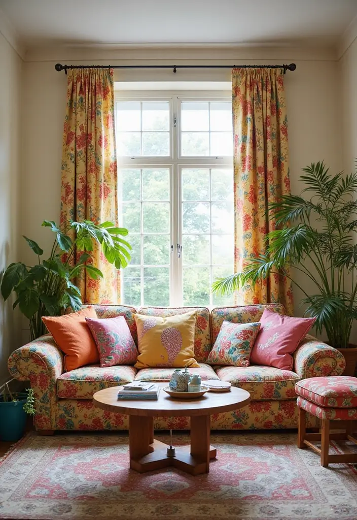 27 Green Living Room Inspirations for a Refreshing Space - 22. Playful Patterns