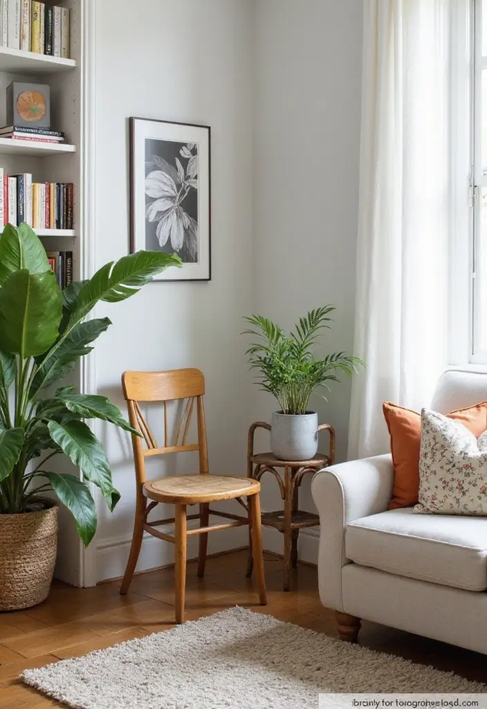 27 Green Living Room Inspirations for a Refreshing Space - 7. Upcycled Decor