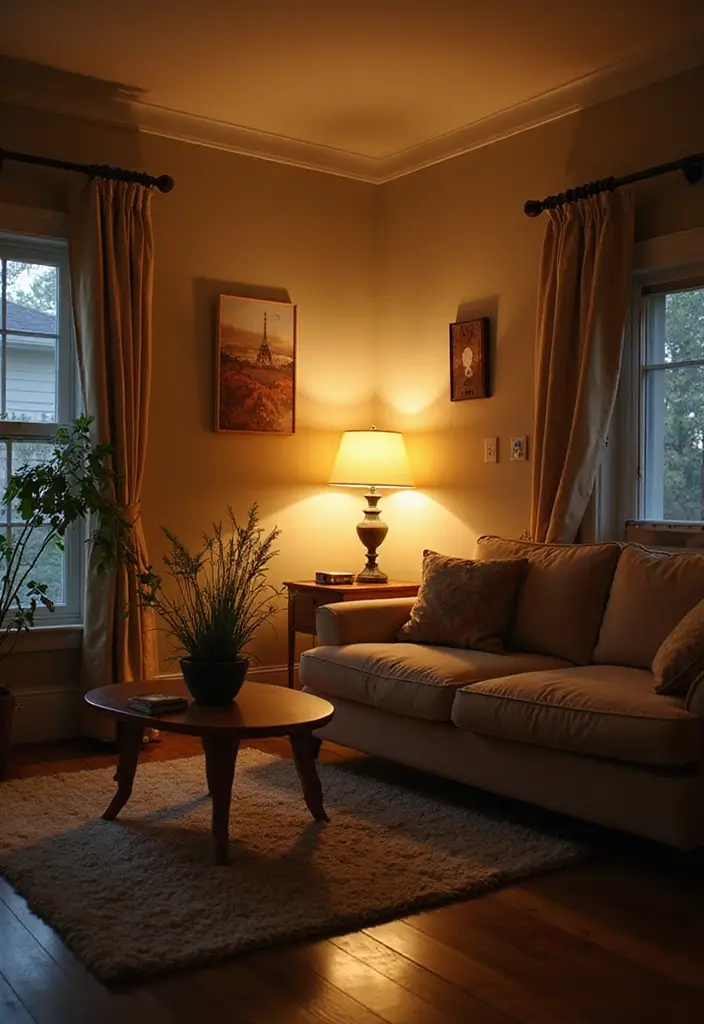 27 Living Room Designs for Small Spaces That Look Bigger 6 27 Living Room Designs for Small Spaces That Look Bigger - 6. Layered Lighting Techniques