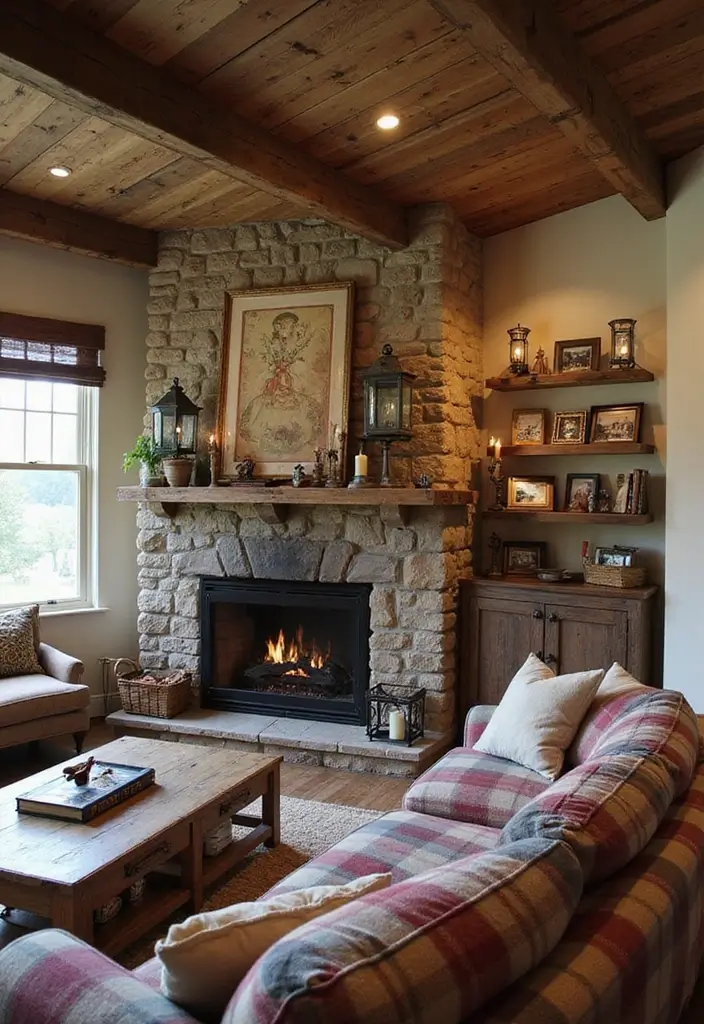 27 Living Room Designs with Fireplace for a Warm Home 1 27 Living Room Designs with Fireplace for a Warm Home - 1. Rustic Elegance