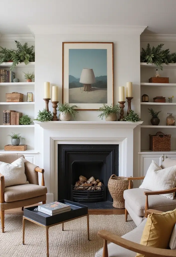 27 Living Room Designs with Fireplace for a Warm Home 10 27 Living Room Designs with Fireplace for a Warm Home - 10. Statement Mantle