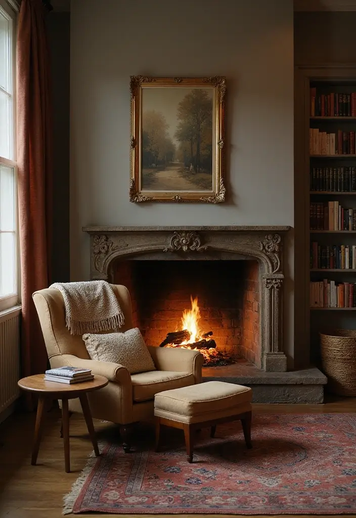27 Living Room Designs with Fireplace for a Warm Home 3 27 Living Room Designs with Fireplace for a Warm Home - 3. Cozy Nook by the Fire