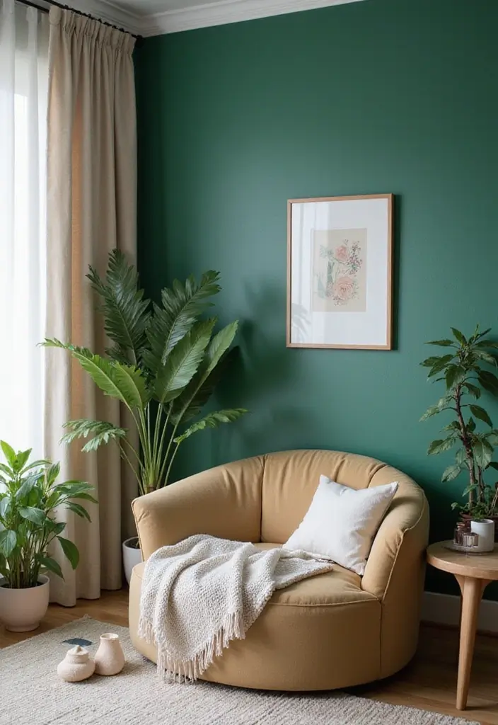 28 Boho Living Room Inspirations Full of Charm - 2. Vibrant Accent Walls