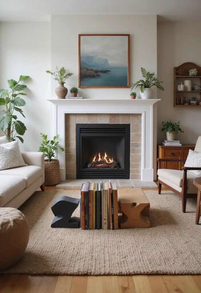 28 Boho Living Room Inspirations Full of Charm - 24. Unique Bookends