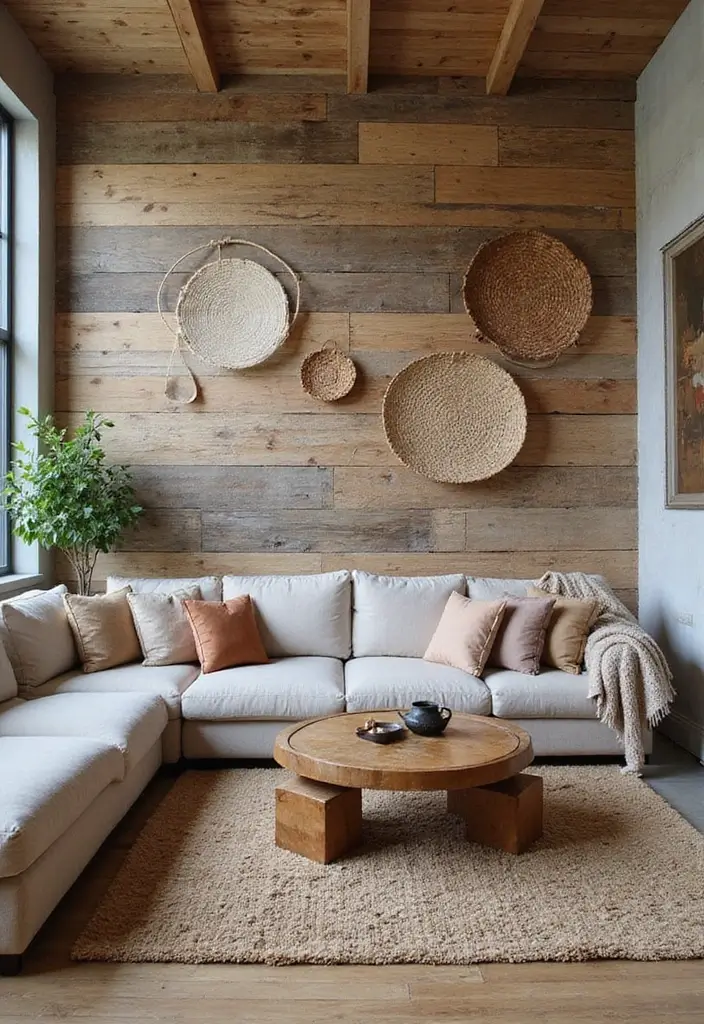 28 Boho Living Room Inspirations Full of Charm - 25. Layered Wall Textures