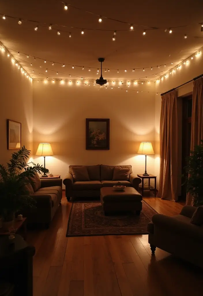 28 Boho Living Room Inspirations Full of Charm - 7. Soft Lighting