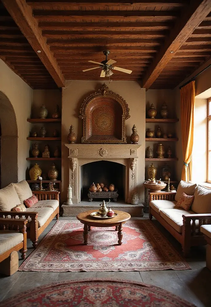 28 Indian Living Room Ideas That Blend Culture and Comfort - 17. Cultural Crafts