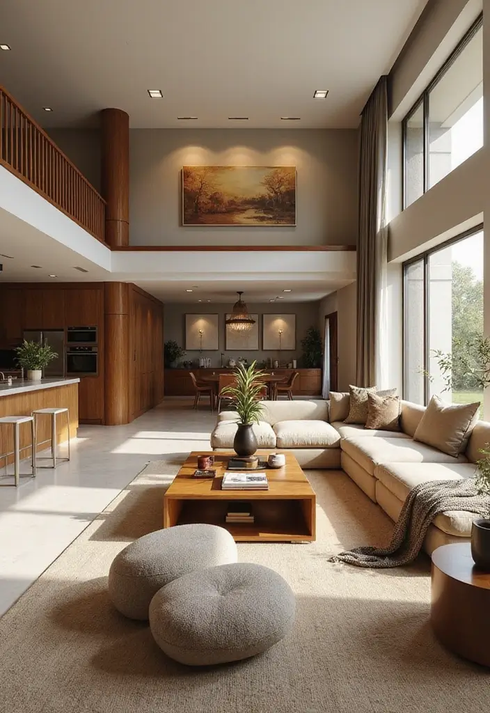 28 Indian Living Room Ideas That Blend Culture and Comfort - 19. Open Layout Ideas