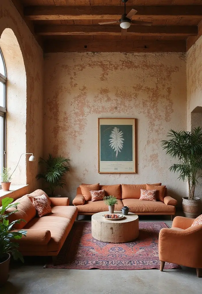 28 Indian Living Room Ideas That Blend Culture and Comfort - 24. Textured Walls