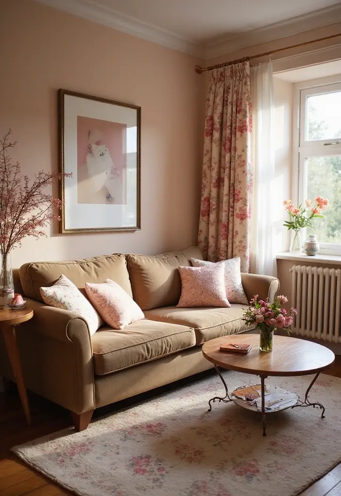 30 Brown Couch Living Room Ideas That Look Stylish - 27. Romantic Retreat