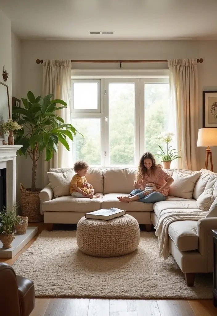 30 Cozy Living Room Ideas You’ll Fall in Love With - 20. Cozy Family-Friendly Spaces