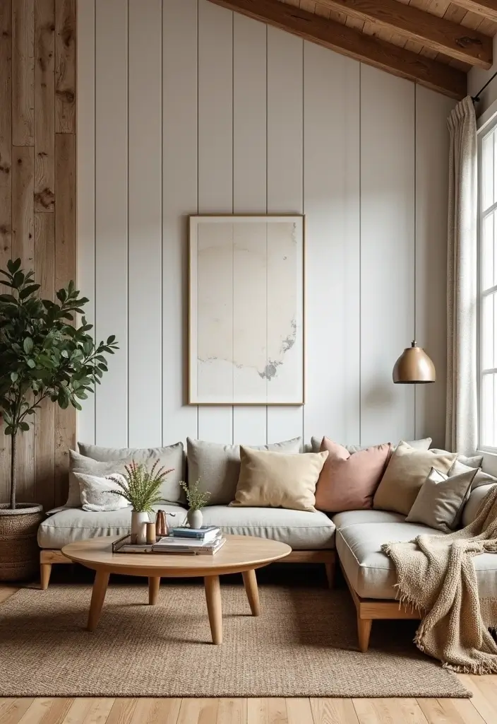 30 Cozy Living Room Ideas You’ll Fall in Love With - 23. Textured Wall Treatments