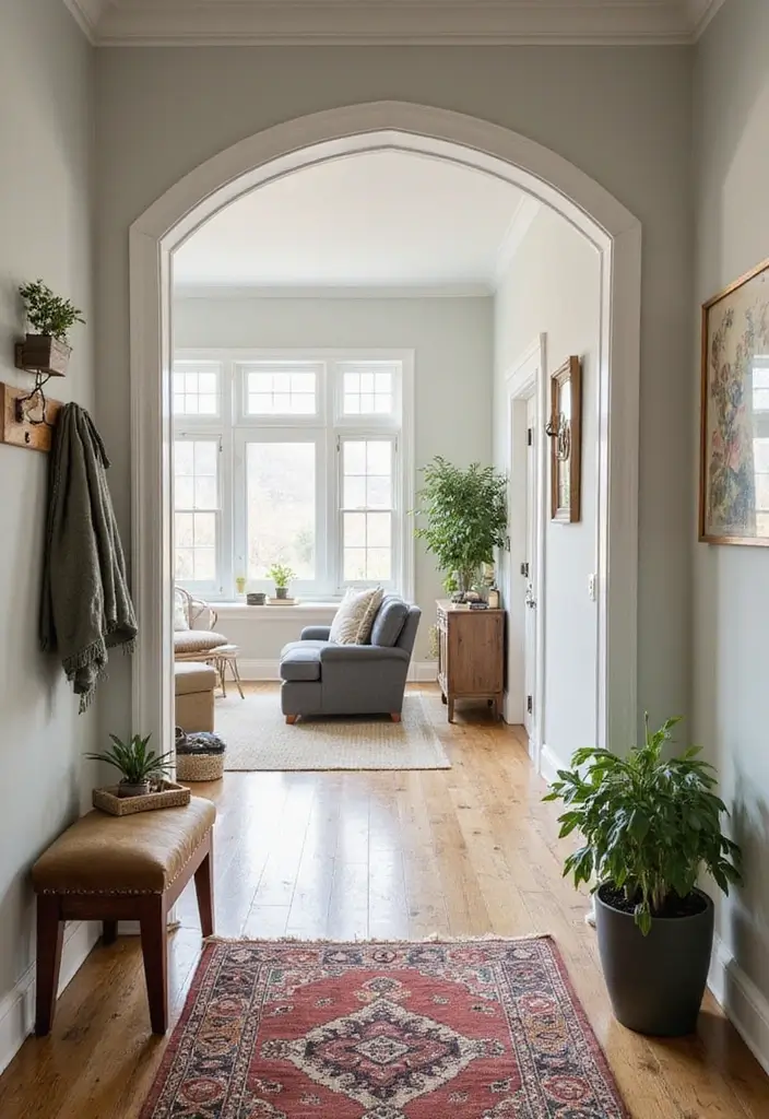 30 Cozy Living Room Ideas You’ll Fall in Love With - 24. Inviting Entryways