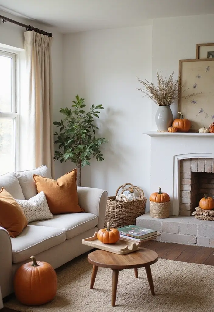 30 Cozy Living Room Ideas You’ll Fall in Love With - 27. Seasonal Decor Changes