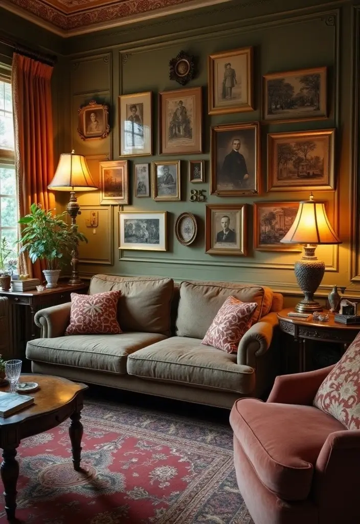 30 Cozy Living Room Ideas You’ll Fall in Love With - 3. Vintage Accessories for Character