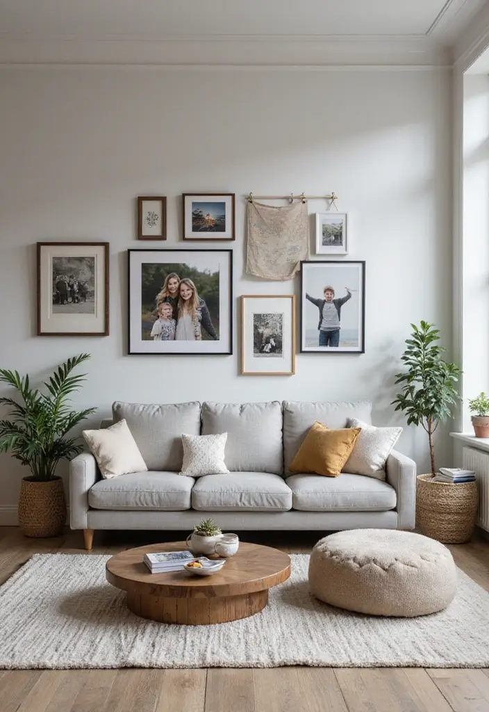 30 Grey and Beige Living Room Ideas That Feel Balanced - 21. Personalized Touches through Decor