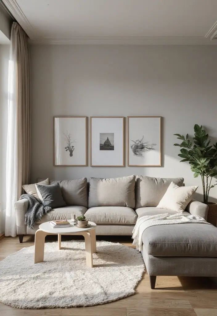 30 Grey and Beige Living Room Ideas That Feel Balanced - 25. Flexible Seating Arrangements