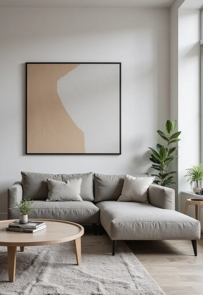 30 Grey and Beige Living Room Ideas That Feel Balanced - 3. Modern Minimalism