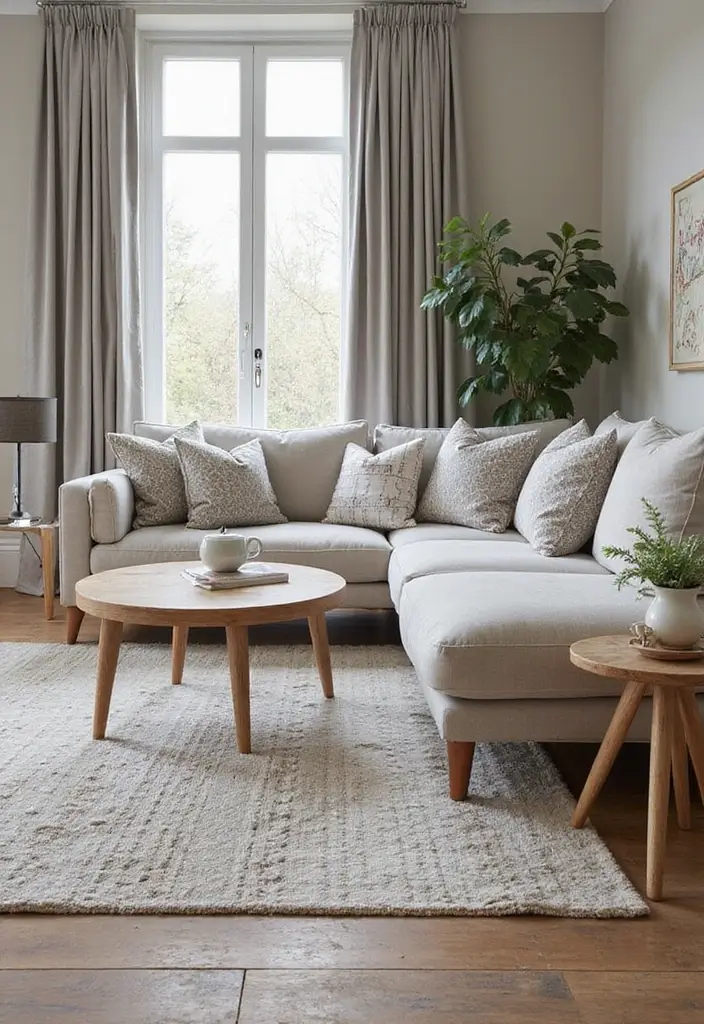 30 Grey and Beige Living Room Ideas That Feel Balanced - 5. Play with Patterns