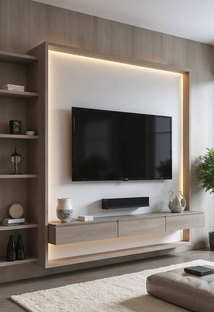 30+ Living Room TV Wall Ideas You Haven’t Seen Before 14 30+ Living Room TV Wall Ideas You Haven’t Seen Before - 14. Showcase Your Tech