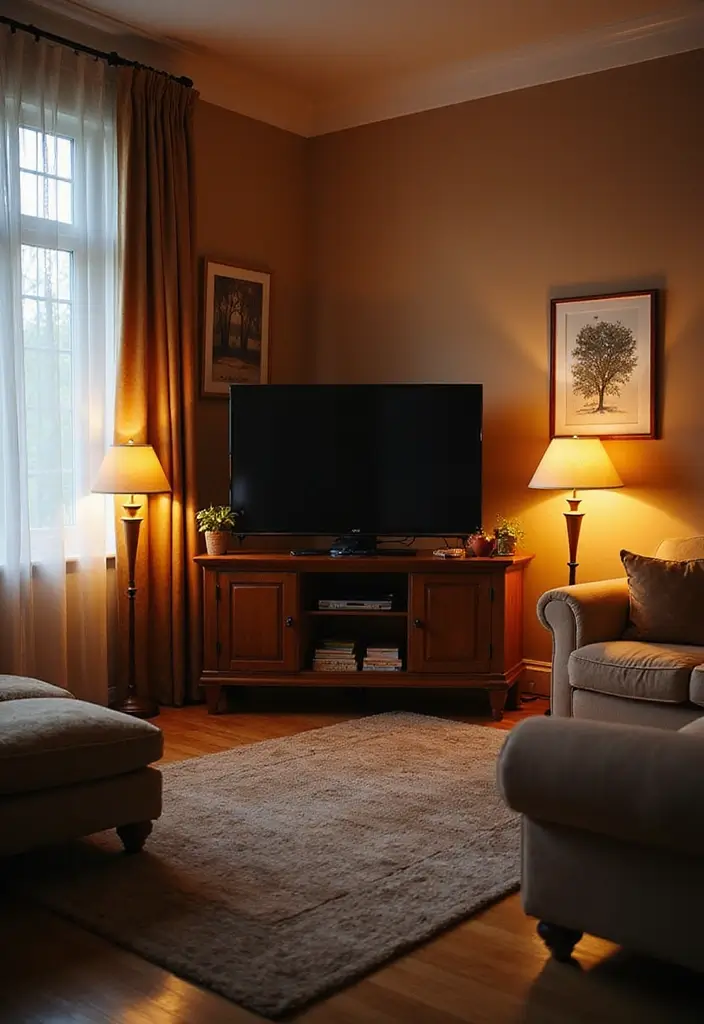 30+ Living Room TV Wall Ideas You Haven’t Seen Before 15 30+ Living Room TV Wall Ideas You Haven’t Seen Before - 15. Cozy Corner TV Setup