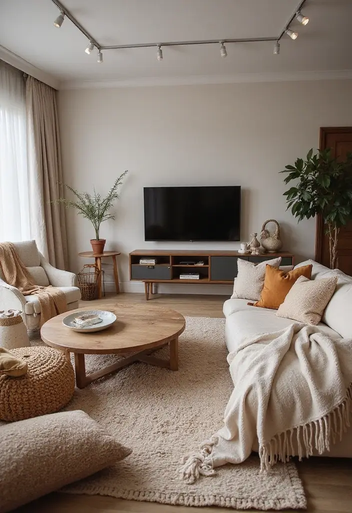 30+ Living Room TV Wall Ideas You Haven’t Seen Before 22 30+ Living Room TV Wall Ideas You Haven’t Seen Before - 22. Cozy Textiles Around the TV