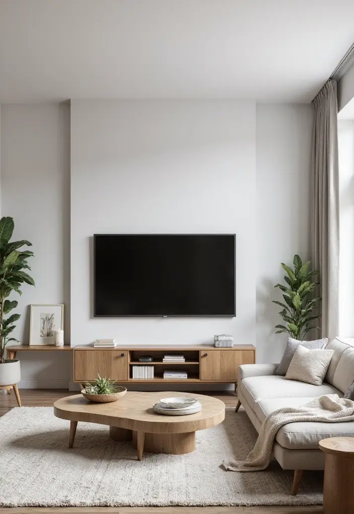 30+ Living Room TV Wall Ideas You Haven’t Seen Before 23 30+ Living Room TV Wall Ideas You Haven’t Seen Before - 23. Neutral Palette Variations