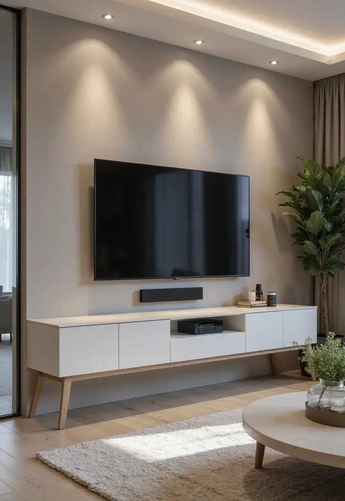 30+ Living Room TV Wall Ideas You Haven’t Seen Before 29 30+ Living Room TV Wall Ideas You Haven’t Seen Before - 29. Smart Wall Technology
