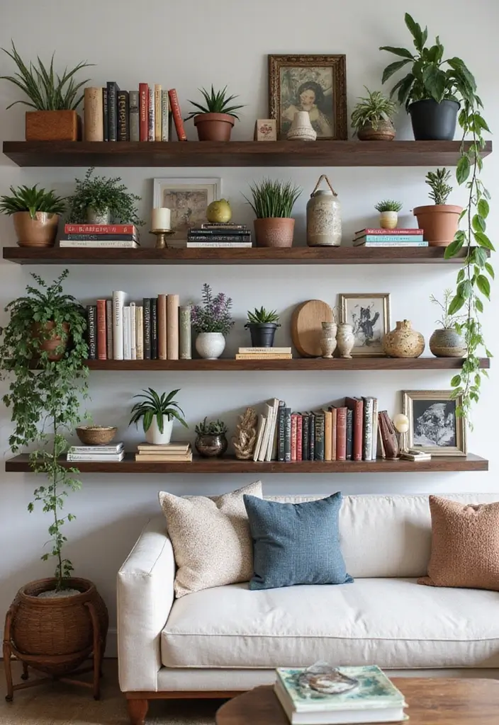 30+ Shelves in Living Room Ideas That Add Style - 6. Open Shelving Systems